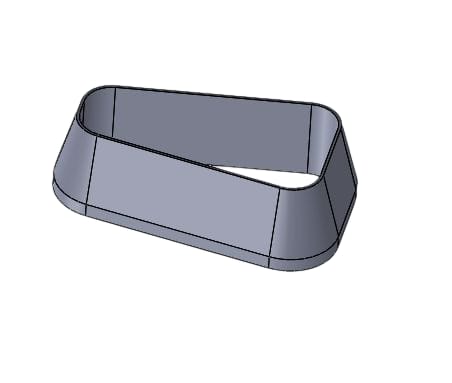 3D Cutter – Elongated Trapeze Shape (STL File)