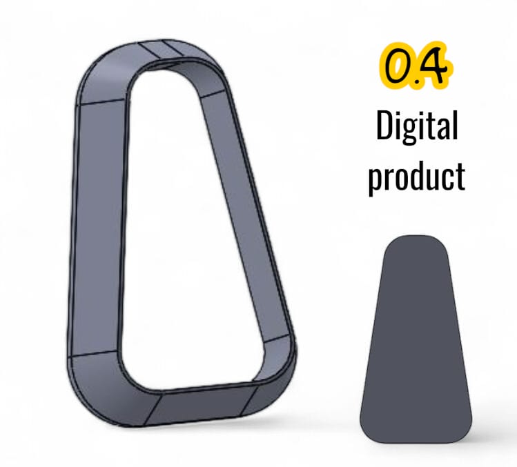 3D Cutter – Elongated Trapeze Shape (STL File)